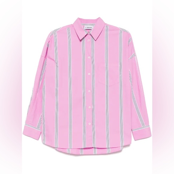 LMND Chiara Striped Shirt in Pink SzM - Picture 1 of 11